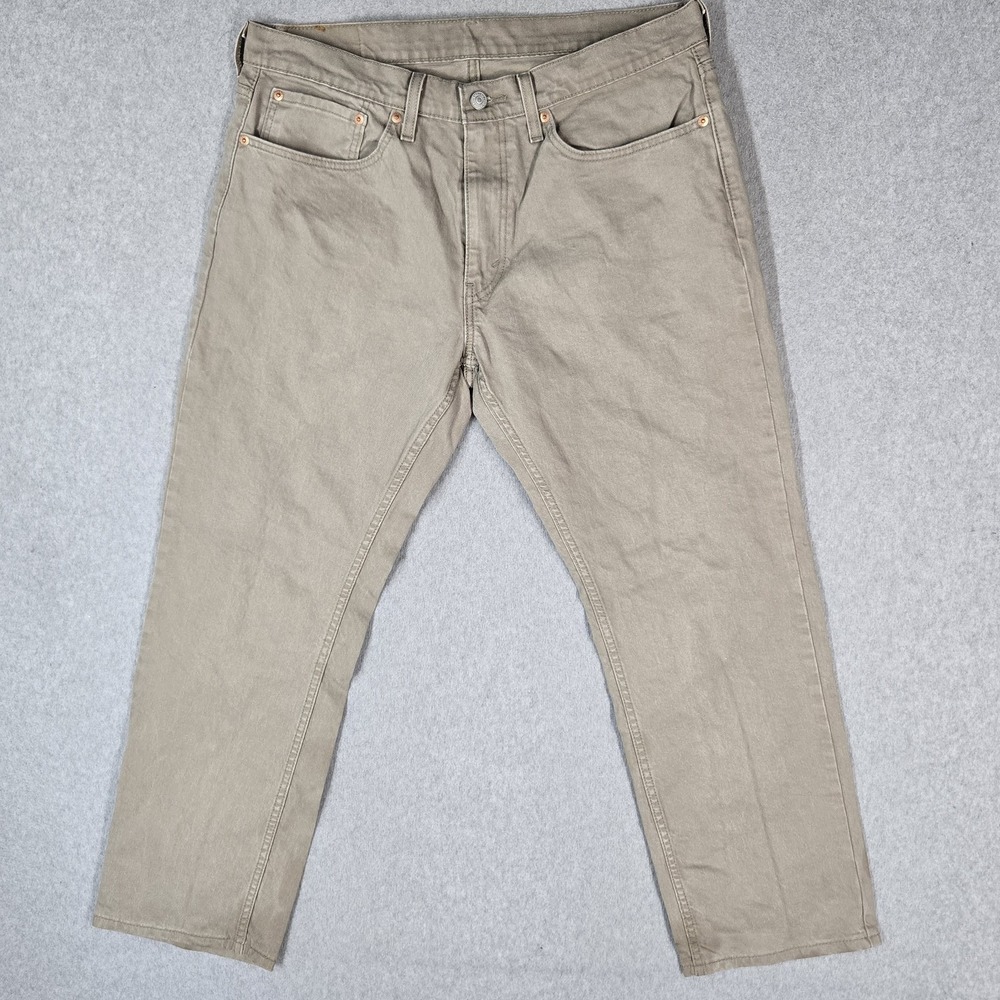 Levi's 559 Men Jeans 34X30 Khaki Denim Relaxed Fit 29" Inseam